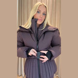 Women's Winter Fur-Trim Hooded Jumpsuit