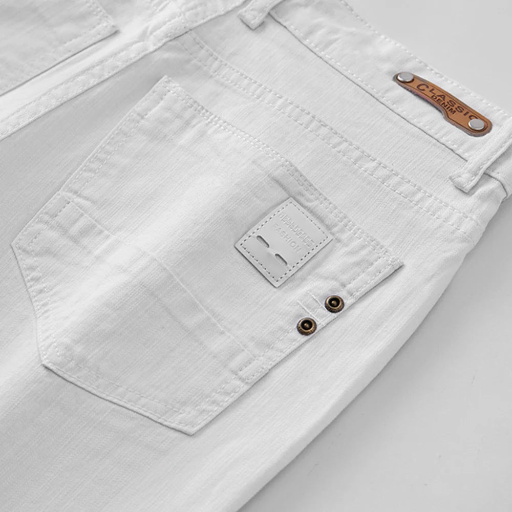 Men's Slim Fit Stretch Denim Jeans | Classic Straight Cut
