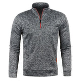 Animal Game Men's Half Zipper Sweatshirts Long Sleeve Solid Pullover Turtleneck Streetwear Warm Jacket Sport Coats Outerwear