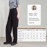AMII Minimalist 2025 Autumn New Arrival Pants Minimalism Retro Casual Office Lady Pure Cotton Jeans Women Denim Trouser 12543141