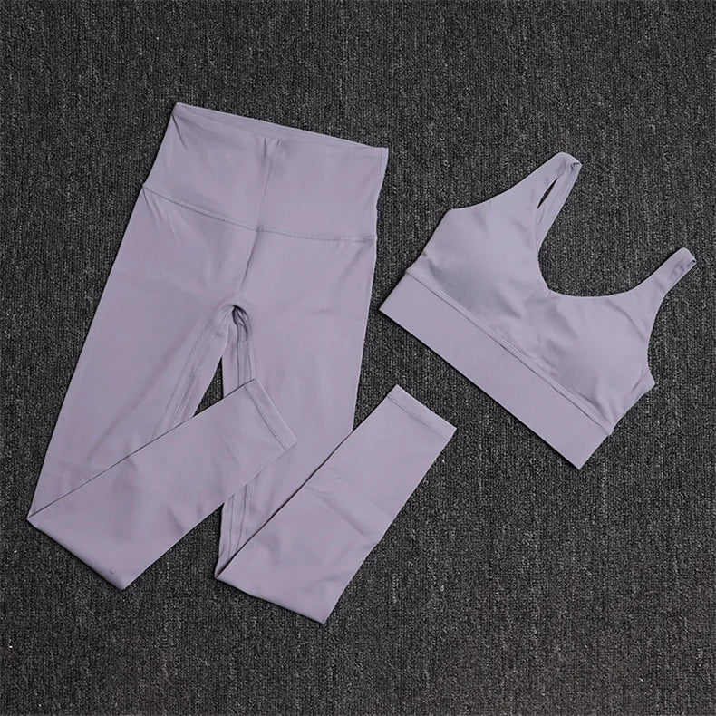 TRY TO BN Gym Sets Woman 2 Piece Sports Bra High Waisted Leggings Fitness Sportswear Women's Tracksuit Yoga Wear Workout Clothes
