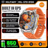 New Upgrade GPS Outdoor Sports SmartWatch Men With 5ATM Swim Compass Altimeter 1.56" AMOLED Heart Rate Bluetooth Call Smartwatch