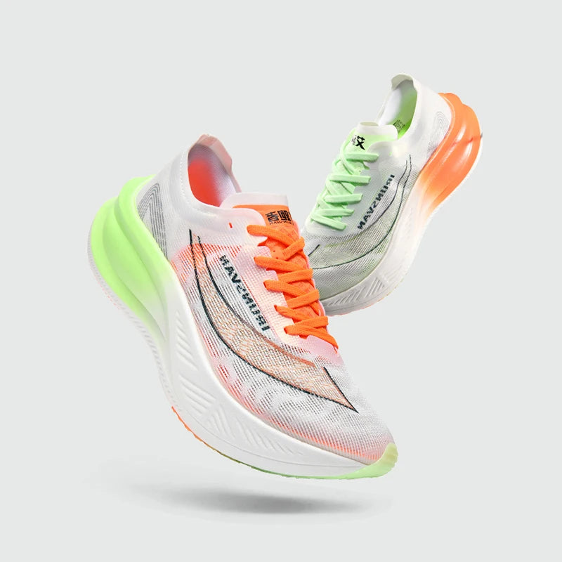 IRUNSVAN Men Running Shoes Breathable Sports Shoe Lightweight Marathon Carbon Plate Sneaker Casual Comfortable Athletic Training