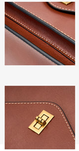 Genuine Leather Women Luxury Bag High Quality Simple Vintage Fashion Postman Handbags Ladies 2025 Shoulder Green Small Bag