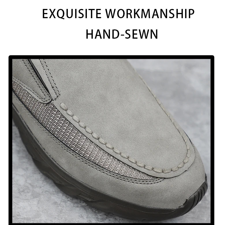 Men Leather Casual Shoes Breathable Loafers Men Sneakers New Male Comfortable Leather Flat Footwear Sneakers Men Shoes