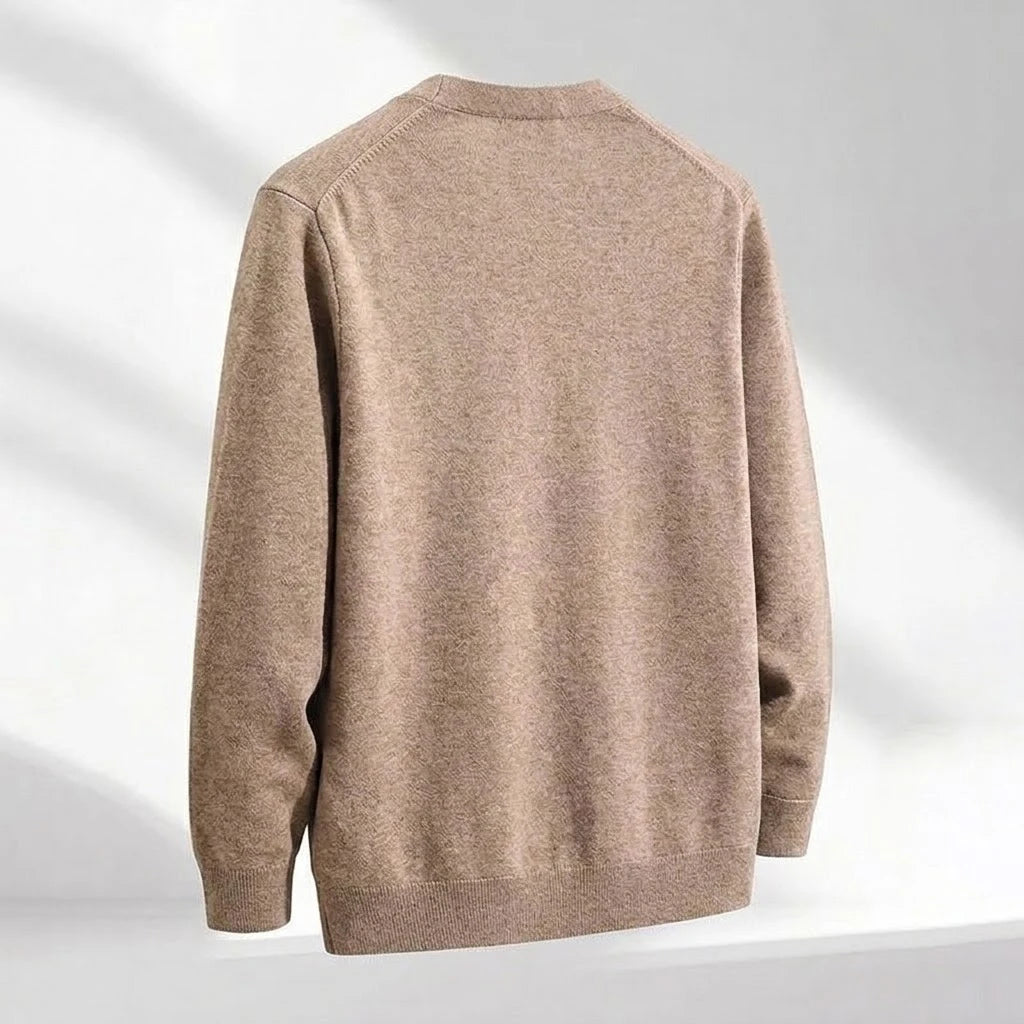 Men’s V-Neck Button Cardigan with Pockets