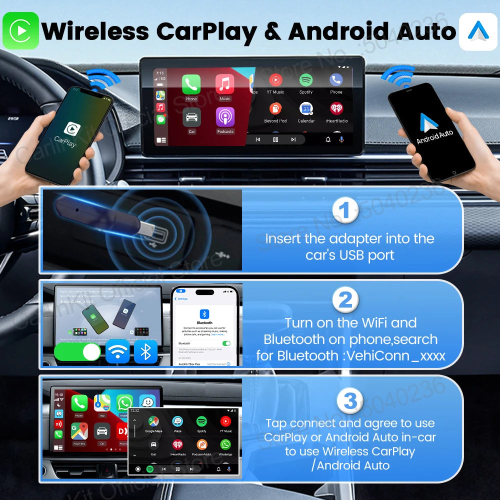 CarlinKit Mini5 Pro Wireless CarPlay & Android Auto Adapter