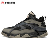 Baasploa Winter Men Shoes Fashion Plush Warm Waterproof Leather Sports Shoes Male Casual Outdoor Non-Slip Lace up Walking Shoes
