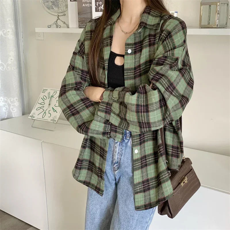Classic Plaid Flannel Shirt Jacket