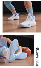 361 Degrees ZEN VI PRM Men's Basketball Sports Shoes Middle-Top Combat Wear-Resistant Non-Slip Support Sneakers Male 672431102