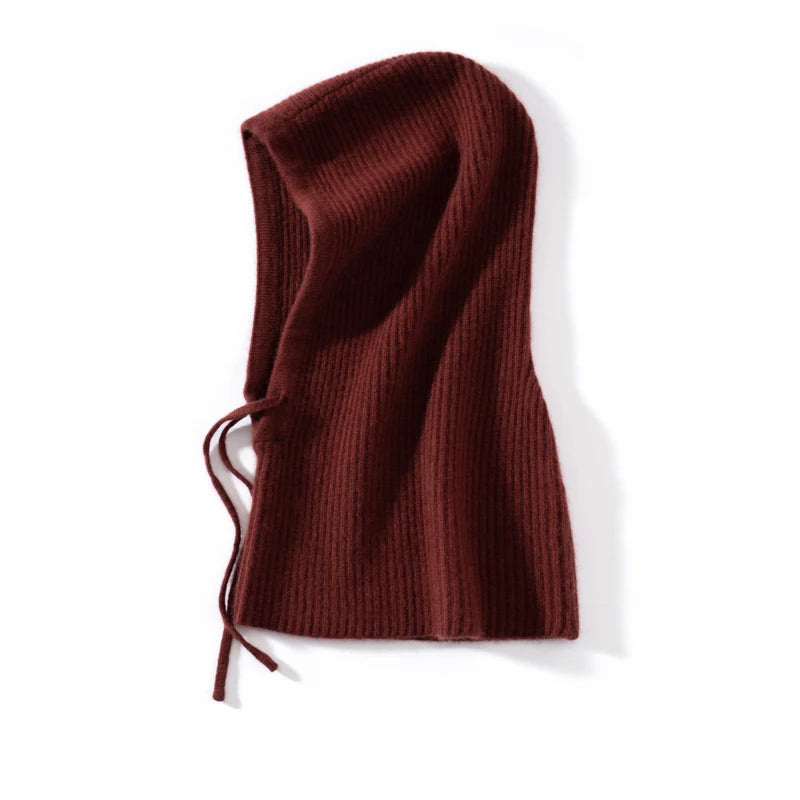 Women's Pure Cashmere Knit Beanie & Scarf Hat