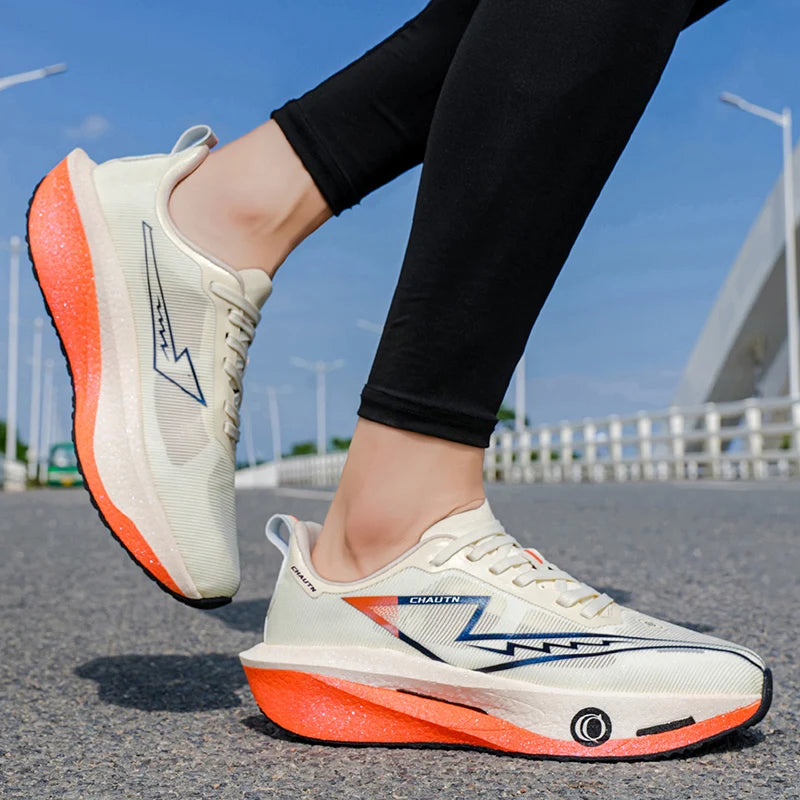 Men Running Shoes Carbon Board Marathon Athletic Nonskid Sneakers Speciality Sports Breathable Lightweight Women's Comfortable