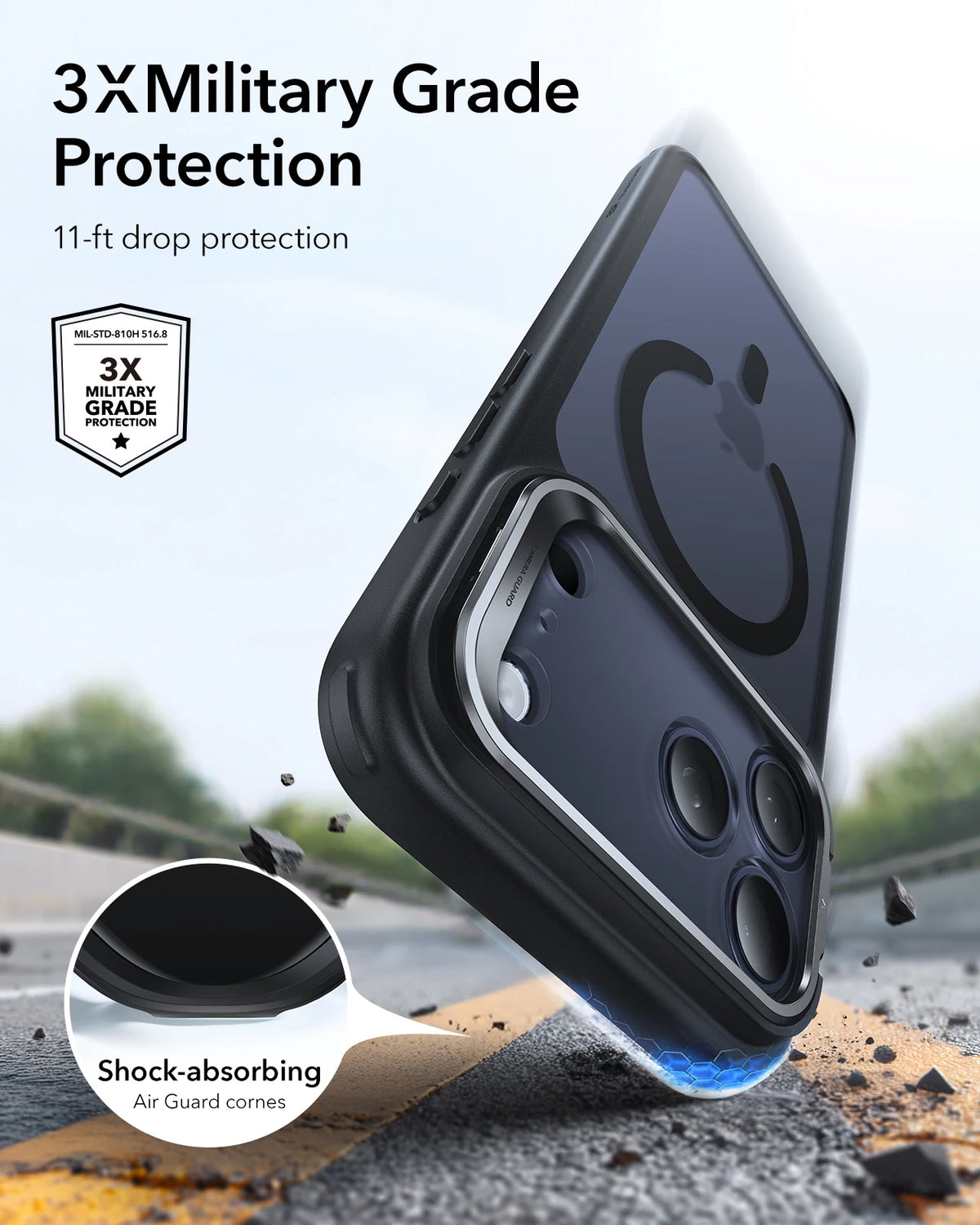 ESR Magnetic iPhone Case with Adjustable Stash Stand