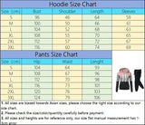 Women Tracksuit Printing Hooded Sweatshirt Sweatpant Color Block Versatile Casual Jogging Pullovers Sport Trousers Outfits S-3XL