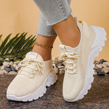 Women's Knitted Mesh Slip-On Sneakers — Breathable Platform Running Shoes