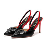 CHCH Women's Strappy Pointed-Toe Platform Heels | 9cm