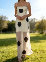 Floral Print Mesh Maxi Dress