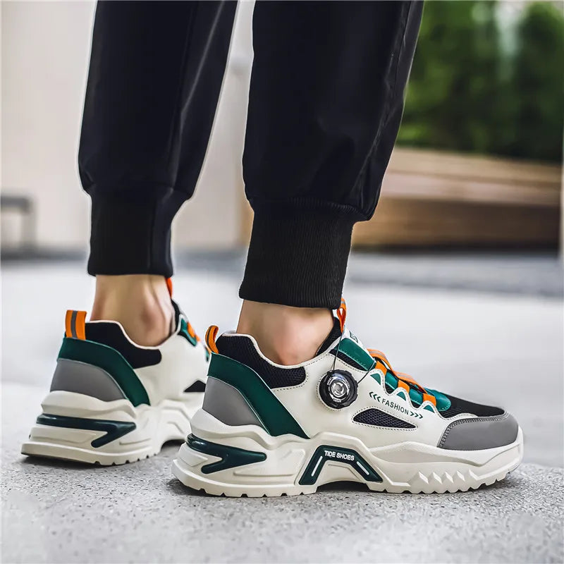 Men's Rotating Buckle Casual Sports Sneakers