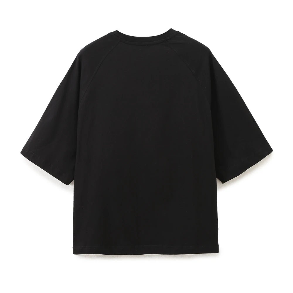 DUOPERI Women Fashion 2 Pieces Sets Solid Loose T-Shirt and High Elastic Waist Trousers Female Chic Lady Casual Pant Coordinates