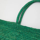 Large Handwoven Rattan Tote Bag for Women Natural Straw Beach Bag Purse Luxury Shoulder Bags Handbag Summer