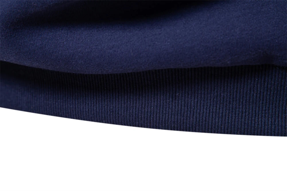 Men’s Cotton-Blend Polo Collar Sweatshirt