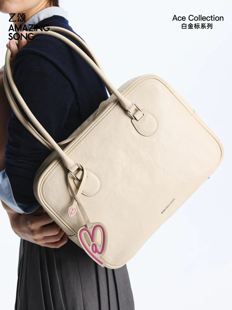 Amazing Song Toast Tote — Large Top Grain Leather Bag