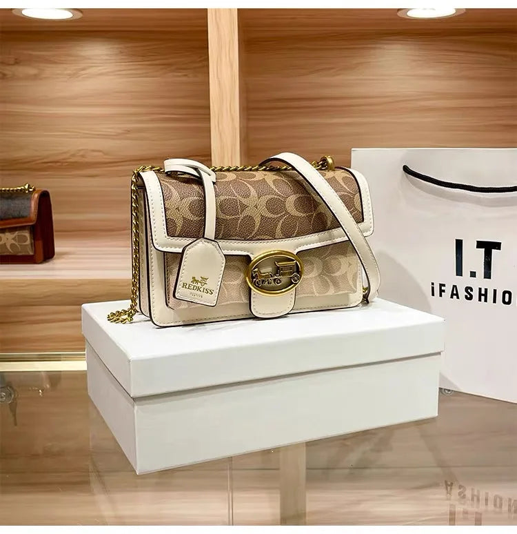 Carriage Emblem Crossbody Box Bag