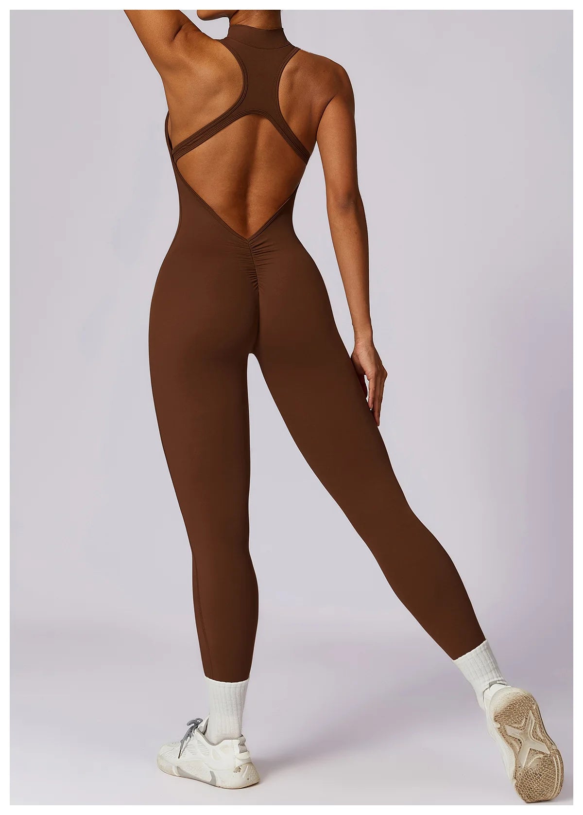 V-Back Athletic Yoga Jumpsuit