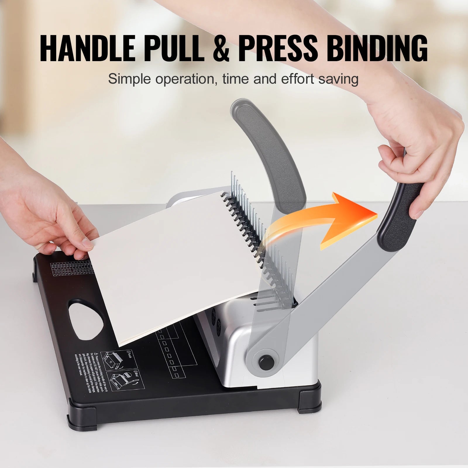 SucceBuy Binding Machine Comb Binding Machine 21Holes Binding 450 Sheets Book Binder Machine with 100 PCS 3/8'' Comb Binding Spines
