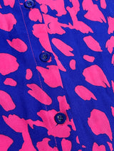 Elegant Print Belted Midi Dress