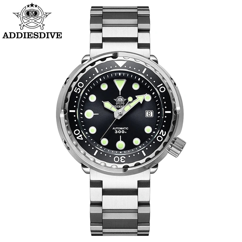 ADDIESDIVE2025 New Men's Mechanical Watch 8215 Movement Sapphire Glass Stainless Steel Watch Night Light Waterproof Diving Watch