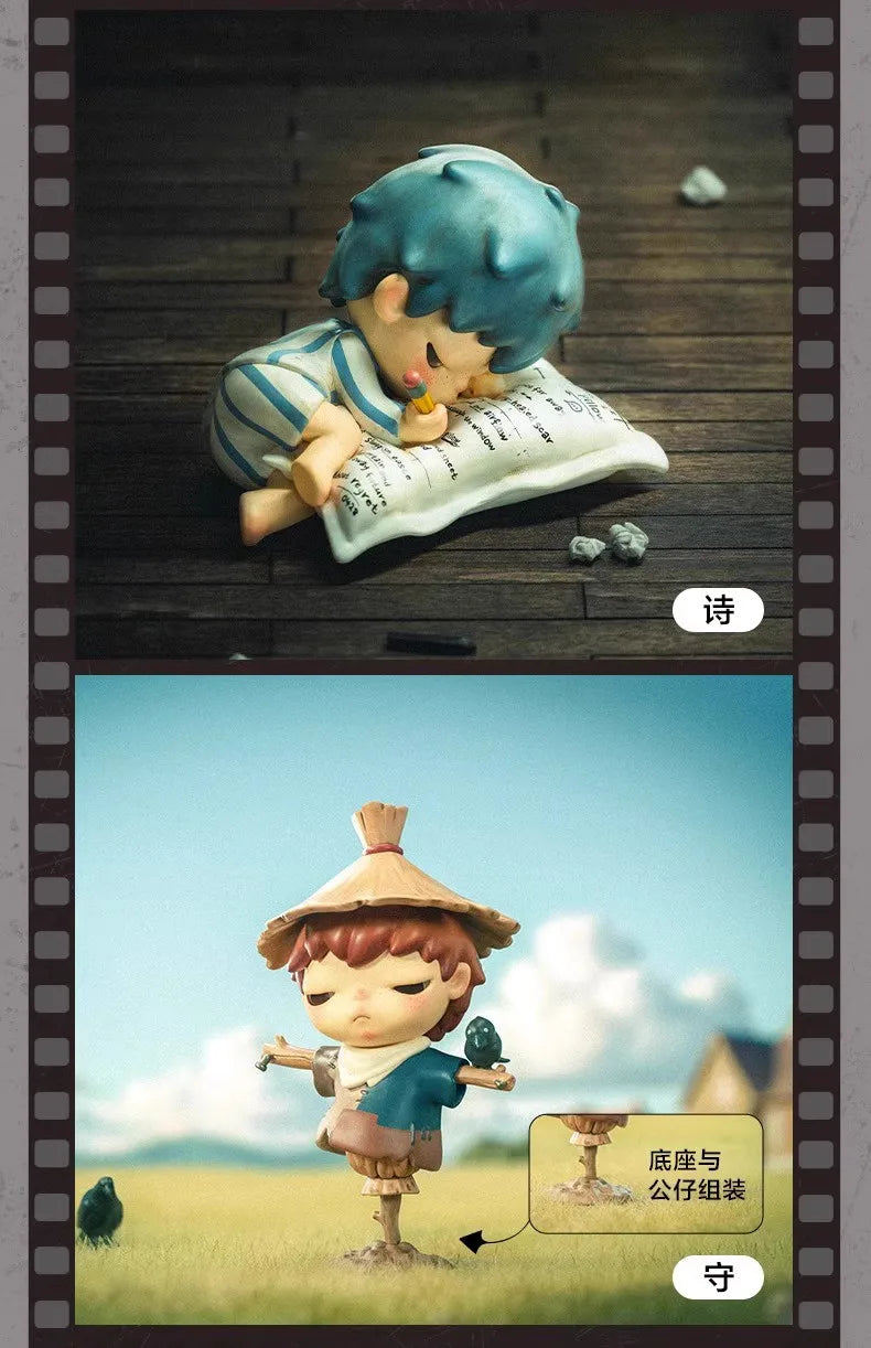POP MART Hirono The Mime Series Figure Anime Cartoon Action Figurine Blind Box Toys Doll Cute Mysterious Box Birthday Boys Gifts
