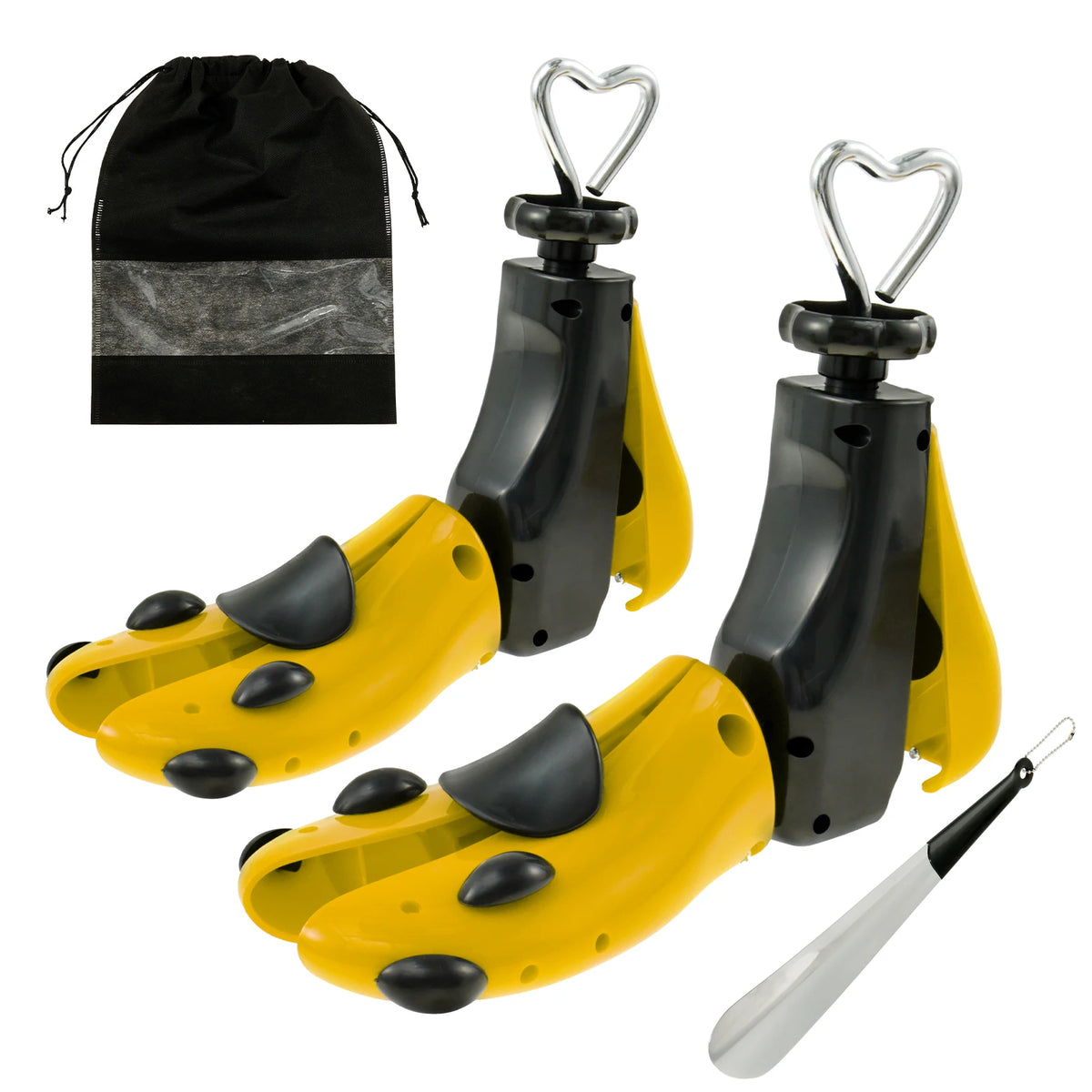 1/2Pcs Universal Shoe Stretcher Adjustable Boot Stretcher PC Sneaker Shoe Widener with Steel Shaft for Men and Women