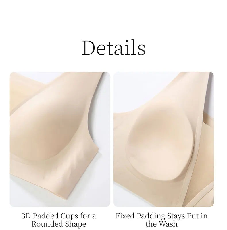 Sujiin Seamless Plunge Push-Up Bra for Women | XM048