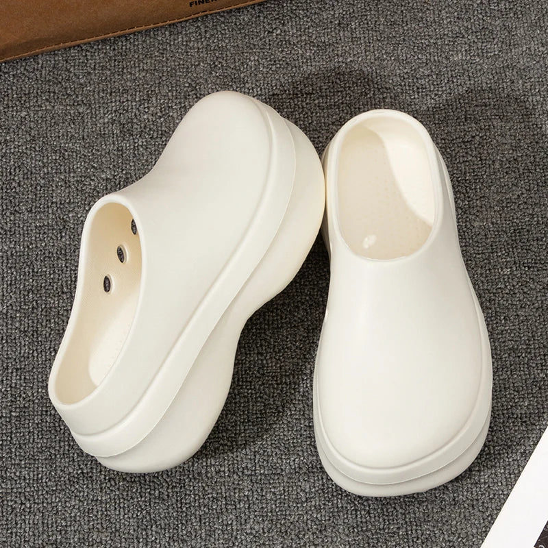 Women's Slippers Minimalist Non Slip Platform 5CM Thick Chef Shoes Men Indoor Outdoor Beach Garden Fashion Couple Sandals