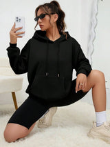 Essential Solid Color Fleece Hoodie