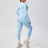 2 PCS Sportswear Yoga Set Gym Clothes Yoga Suits For Women Fitness Set Tracksuits Sports Long Sleeve Crop Top Gym Leggings