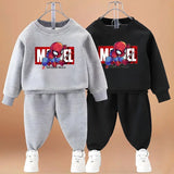 Anime Spiderman Printed Boys Sweatshirt Sets Spring/autumn Kids O Neck Hoodies Pants Two Piece Child Long Sleeve Clothes Set New