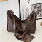 Vintage PU Leather Large Capacity Tote