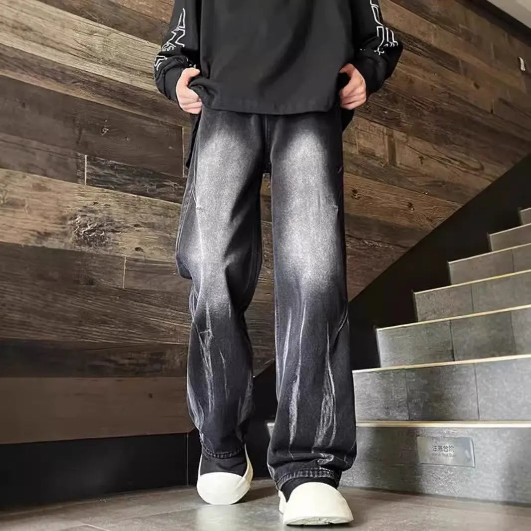Men’s Black Straight-Leg Jeans