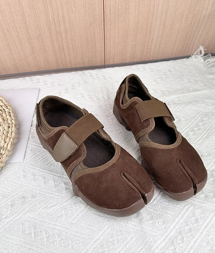 Women's Split-Toe Mary Jane Flats | Genuine Leather