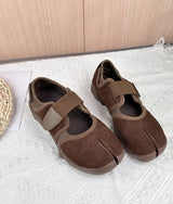 Women's Split-Toe Mary Jane Flats | Genuine Leather