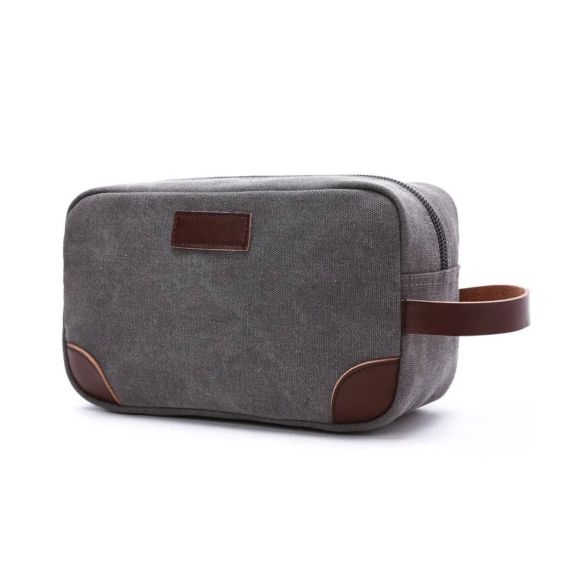 Men's Canvas Travel Wash Toiletry Bag Women Cosmetic Makeup Beauty Necessaries Bag Waterproof Dopp Kit Shaving Organizer Handbag
