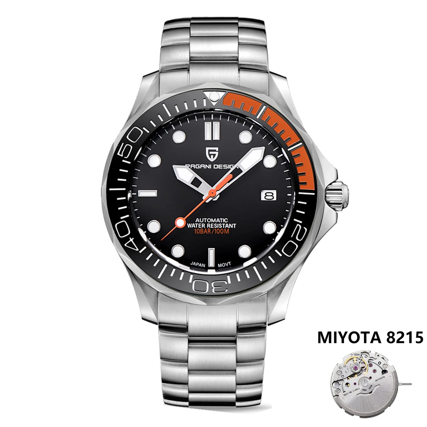 2025 New PAGANI DESIGN Men's Watches Luxury Automatic Watch For Men 8215 Mechanical Wrist watch Men AR Sapphire crystal Clock