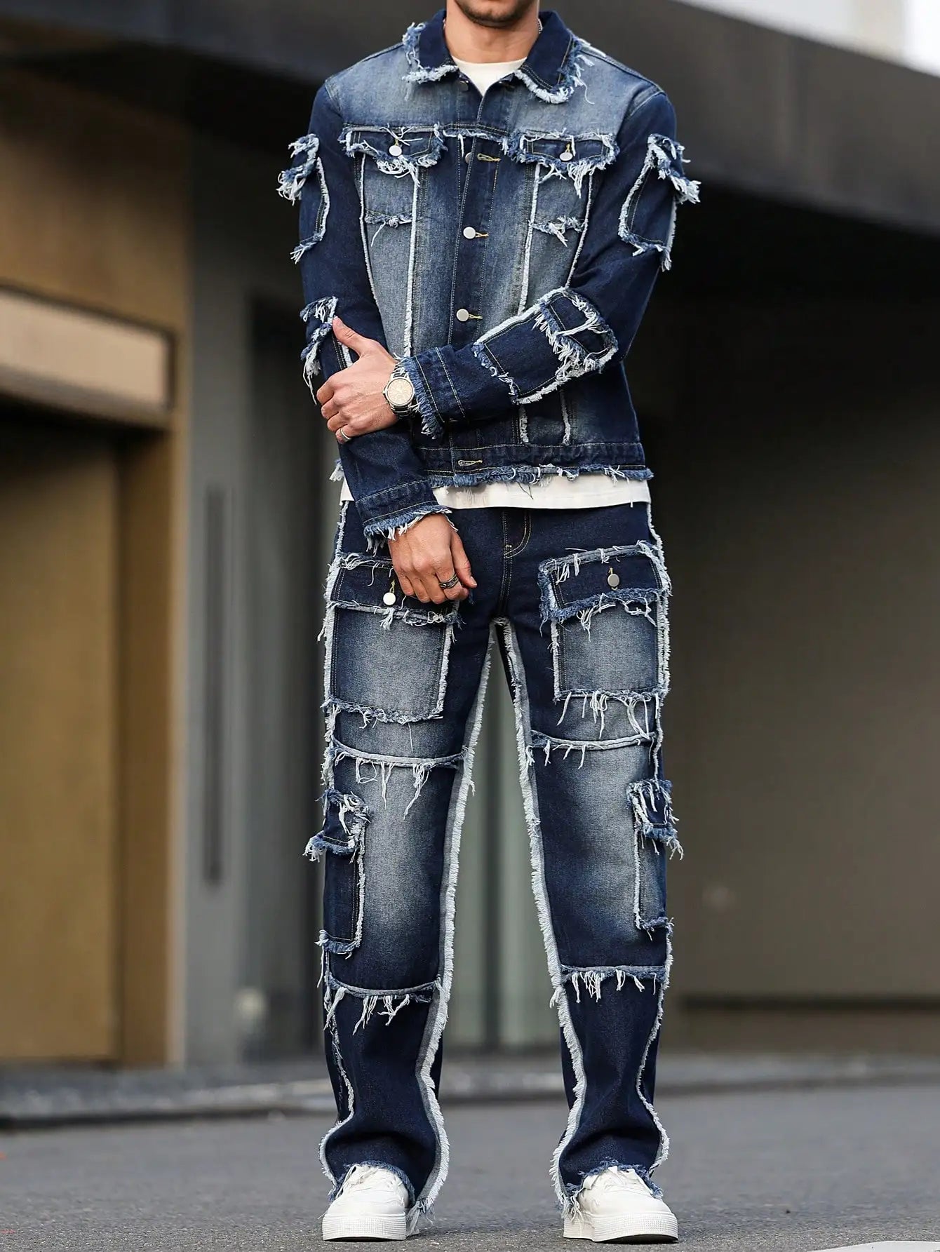 Men’s Classic Denim Utility Suit