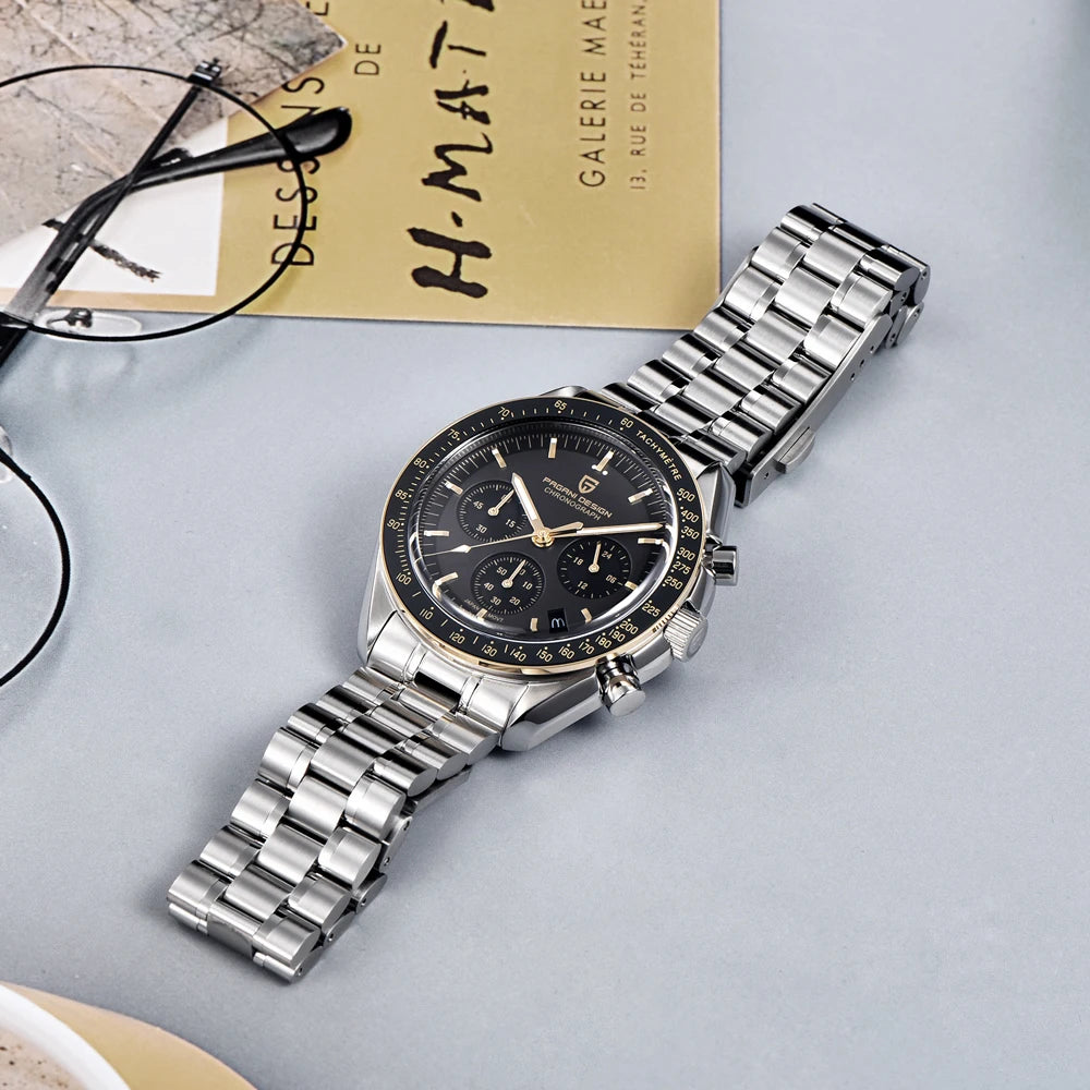2026 New PAGANI DESIGN 1701 V5 Men's Watches Luxury Quartz Watch Men Sports Speed Chronograph AR Sapphire glass 100M Waterproof