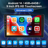 ESSGOO 7"/9"/10" Double Din Car Stereo | Android 14 | CarPlay & Auto