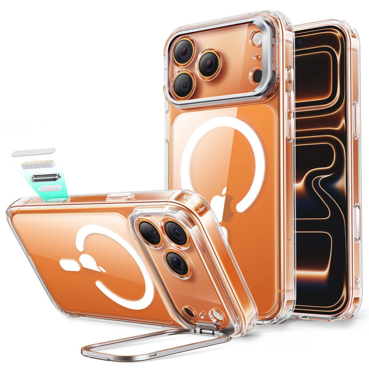 ESR Magnetic iPhone Case with Adjustable Stash Stand