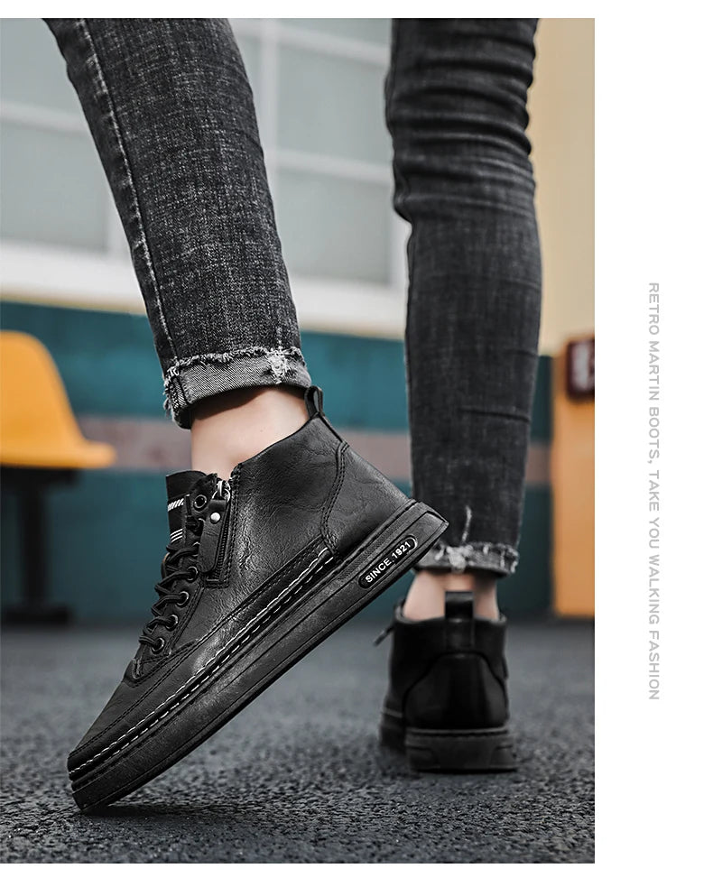Men's USA-Made Warm Leather Work & Leisure Boots