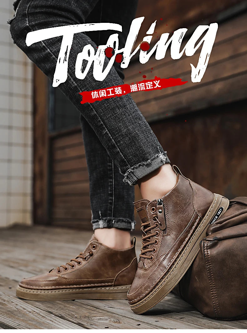 Men's USA-Made Warm Leather Work & Leisure Boots